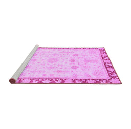 Sideview of Machine Washable Oriental Purple Traditional Area Rugs, wshabs3511pur