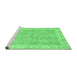 Sideview of Machine Washable Oriental Emerald Green Traditional Area Rugs, wshabs3512emgrn