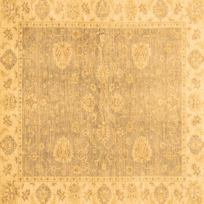 Square Oriental Brown Traditional Rug, abs3512brn