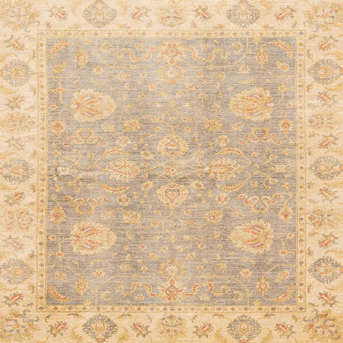 Square Machine Washable Abstract Yellow Rug, wshabs3512