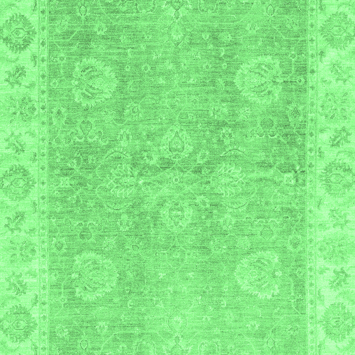 Machine Washable Oriental Emerald Green Traditional Area Rugs, wshabs3512emgrn