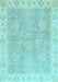 Oriental Light Blue Traditional Rug, abs3512lblu