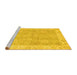 Sideview of Machine Washable Oriental Yellow Traditional Rug, wshabs3512yw