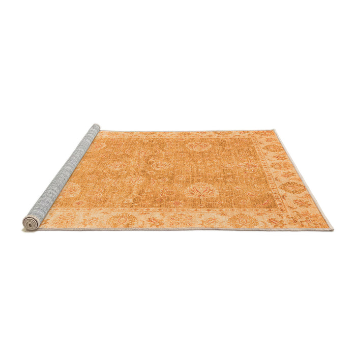Sideview of Machine Washable Oriental Orange Traditional Area Rugs, wshabs3512org