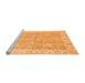 Sideview of Machine Washable Oriental Orange Traditional Area Rugs, wshabs3512org