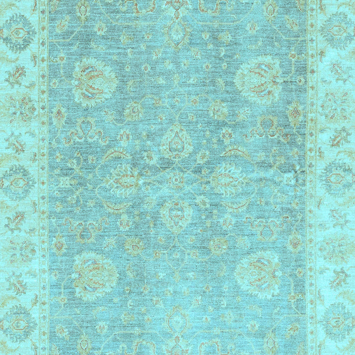 Machine Washable Oriental Light Blue Traditional Rug, wshabs3512lblu