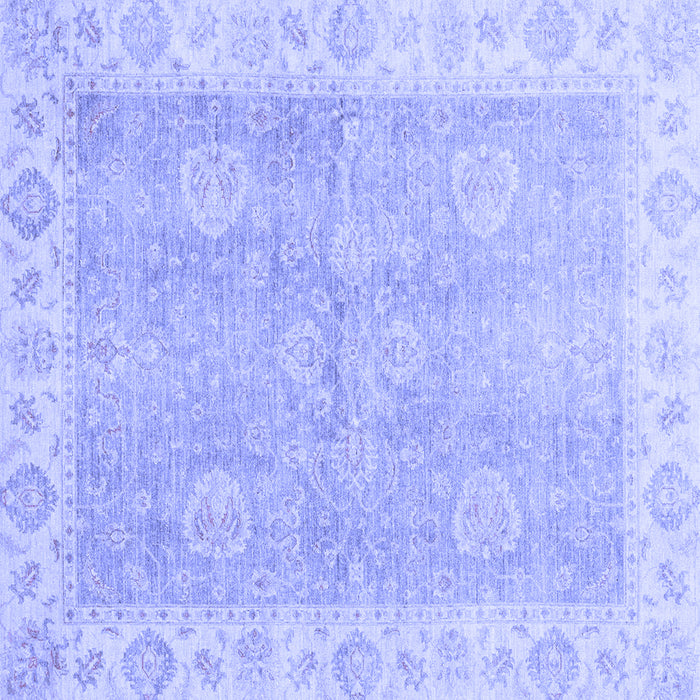 Square Machine Washable Oriental Blue Traditional Rug, wshabs3512blu