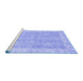 Sideview of Machine Washable Oriental Blue Traditional Rug, wshabs3512blu