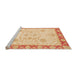 Sideview of Machine Washable Abstract Orange Rug, wshabs3513