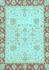 Oriental Light Blue Traditional Rug, abs3513lblu