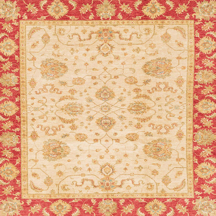 Square Machine Washable Abstract Orange Rug, wshabs3513