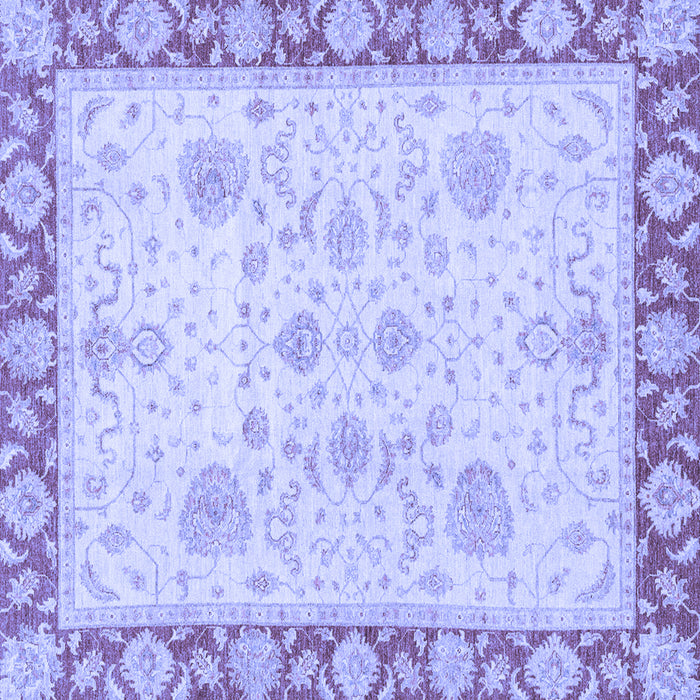Square Machine Washable Oriental Blue Traditional Rug, wshabs3513blu