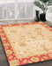 Machine Washable Abstract Orange Rug in a Family Room, wshabs3513