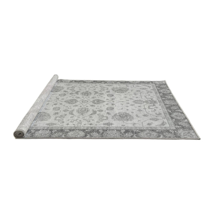 Sideview of Machine Washable Oriental Gray Traditional Rug, wshabs3513gry