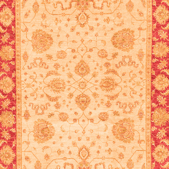 Machine Washable Oriental Orange Traditional Area Rugs, wshabs3513org