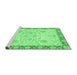 Sideview of Machine Washable Oriental Emerald Green Traditional Area Rugs, wshabs3513emgrn