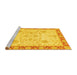 Sideview of Machine Washable Oriental Yellow Traditional Rug, wshabs3513yw