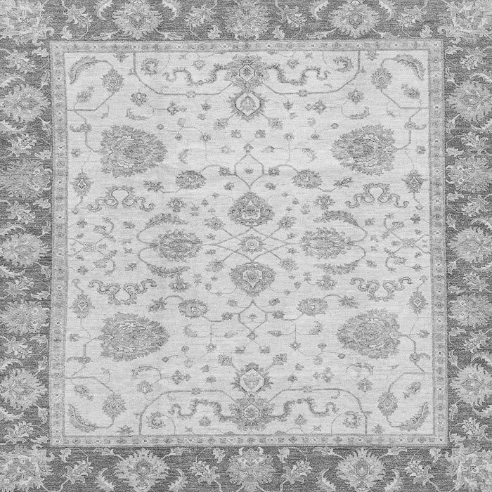 Square Oriental Gray Traditional Rug, abs3513gry