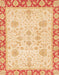 Machine Washable Abstract Orange Rug, wshabs3513