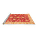 Sideview of Machine Washable Oriental Orange Traditional Area Rugs, wshabs3514org