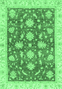 Oriental Emerald Green Traditional Rug, abs3514emgrn