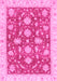 Machine Washable Oriental Pink Traditional Rug, wshabs3514pnk