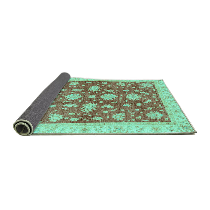 Sideview of Oriental Turquoise Traditional Rug, abs3514turq