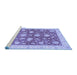 Sideview of Machine Washable Oriental Blue Traditional Rug, wshabs3514blu