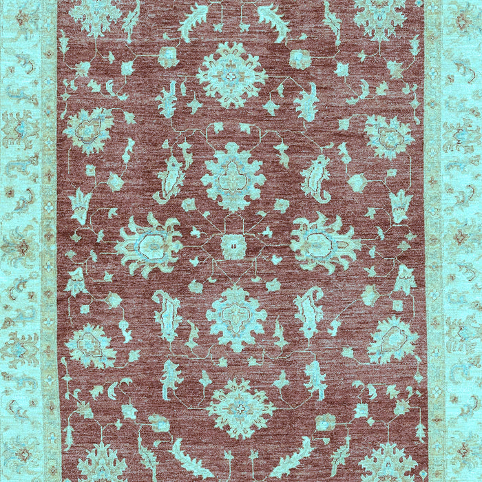 Machine Washable Oriental Light Blue Traditional Rug, wshabs3514lblu