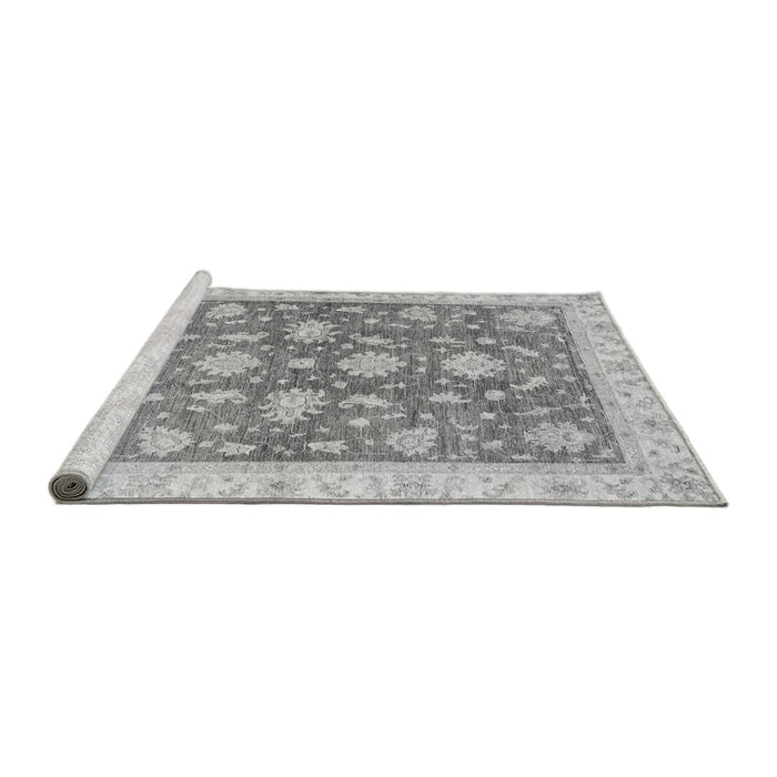 Sideview of Machine Washable Oriental Gray Traditional Rug, wshabs3514gry