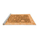 Sideview of Machine Washable Oriental Orange Traditional Area Rugs, wshabs3515org