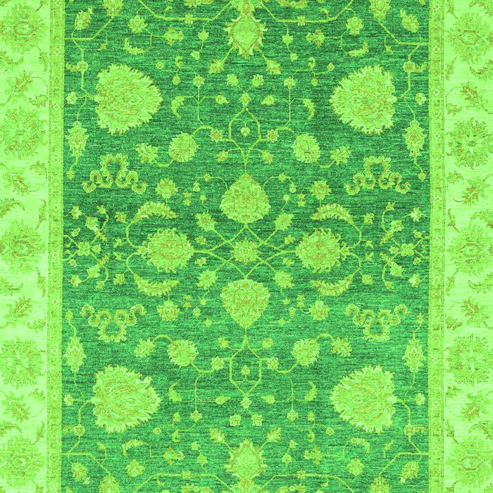 Machine Washable Oriental Green Traditional Area Rugs, wshabs3515grn