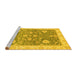 Sideview of Machine Washable Oriental Yellow Traditional Rug, wshabs3515yw