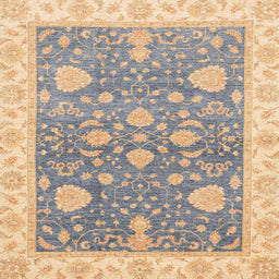 Square Abstract Rose Purple Oriental Rug, abs3515