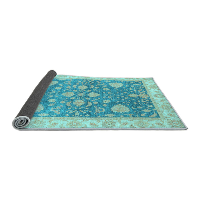 Sideview of Oriental Light Blue Traditional Rug, abs3515lblu