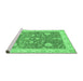 Sideview of Machine Washable Oriental Emerald Green Traditional Area Rugs, wshabs3515emgrn