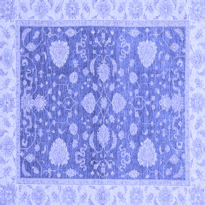 Square Oriental Blue Traditional Rug, abs3515blu