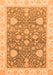 Machine Washable Oriental Orange Traditional Area Rugs, wshabs3515org