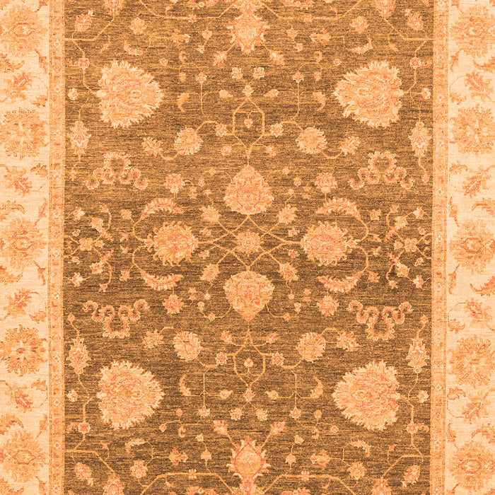 Machine Washable Oriental Orange Traditional Area Rugs, wshabs3515org