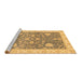 Sideview of Machine Washable Oriental Brown Traditional Rug, wshabs3515brn