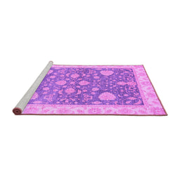 Sideview of Machine Washable Oriental Purple Traditional Area Rugs, wshabs3515pur