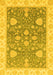 Machine Washable Oriental Yellow Traditional Rug, wshabs3515yw