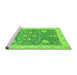 Sideview of Machine Washable Oriental Green Traditional Area Rugs, wshabs3515grn