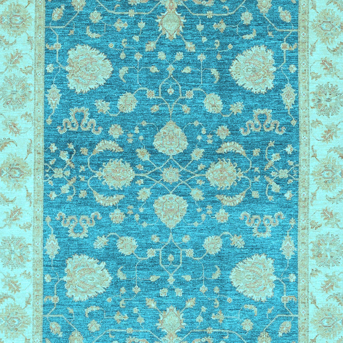 Machine Washable Oriental Light Blue Traditional Rug, wshabs3515lblu