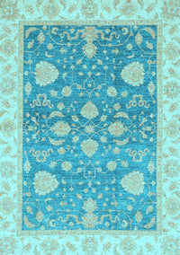 Oriental Light Blue Traditional Rug, abs3515lblu