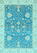 Oriental Light Blue Traditional Rug, abs3515lblu