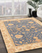 Machine Washable Abstract Rose Dust Purple Rug in a Family Room, wshabs3515