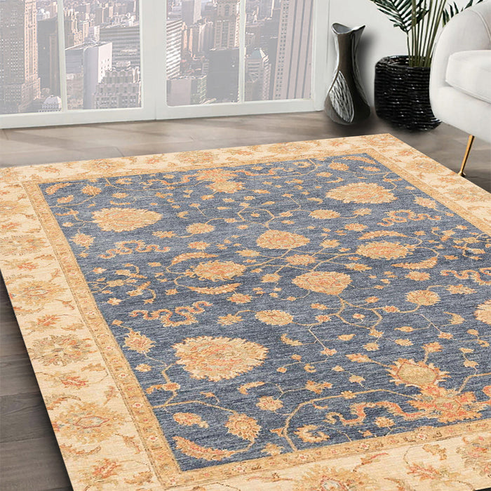 Machine Washable Abstract Rose Dust Purple Rug in a Family Room, wshabs3515