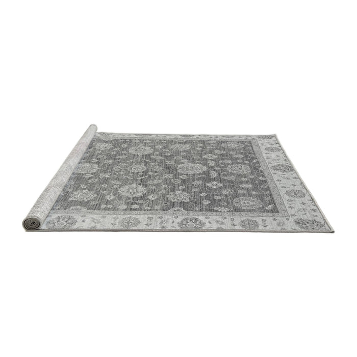 Sideview of Machine Washable Oriental Gray Traditional Rug, wshabs3516gry