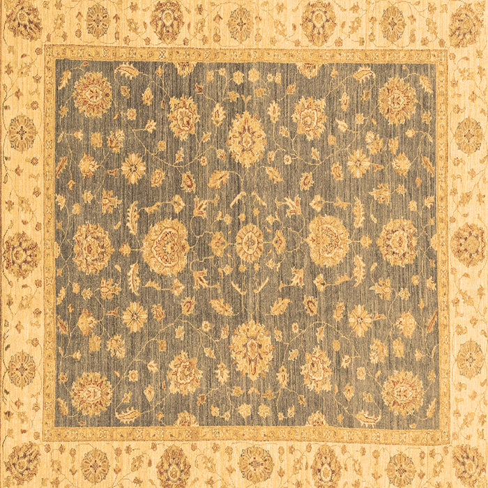 Square Machine Washable Oriental Brown Traditional Rug, wshabs3516brn